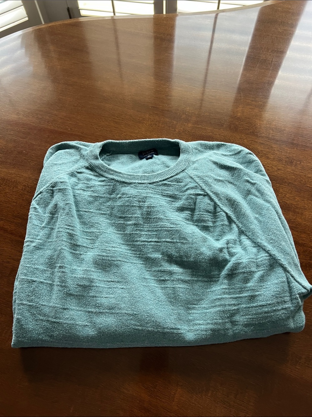 Lightweight Crewneck Sweater in Mint Green